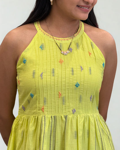 Parrot Round One Piece Dress for Girls