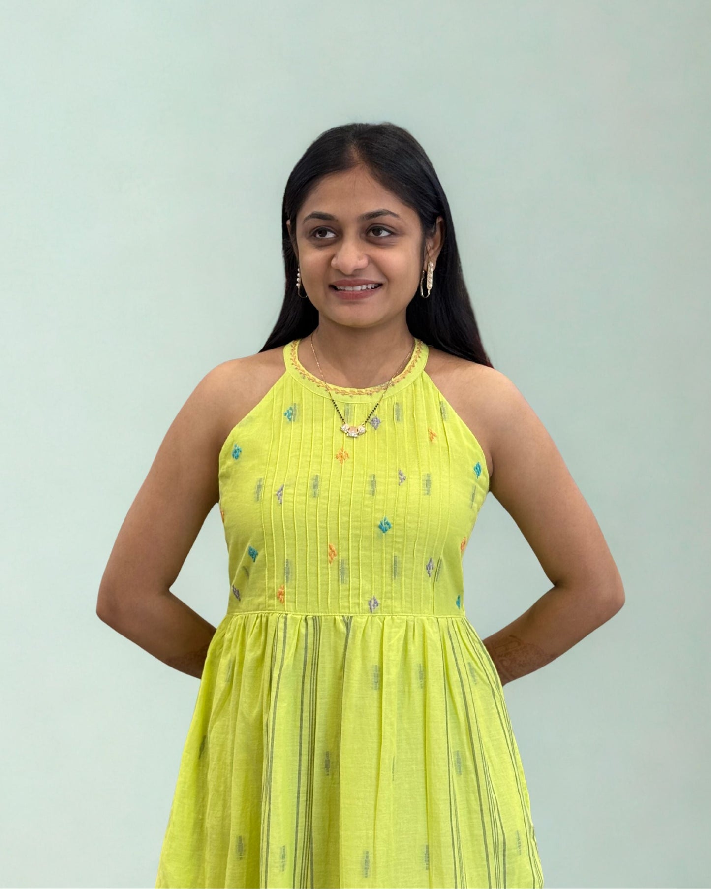 Parrot Round One Piece Dress for Girls