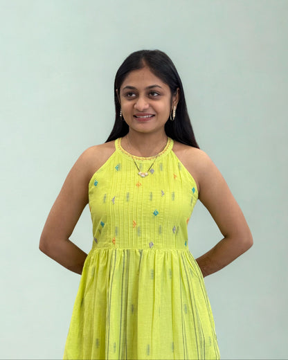 Parrot Round One Piece Dress for Girls