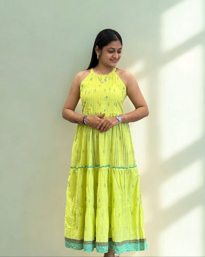 Parrot Round One Piece Dress for Girls