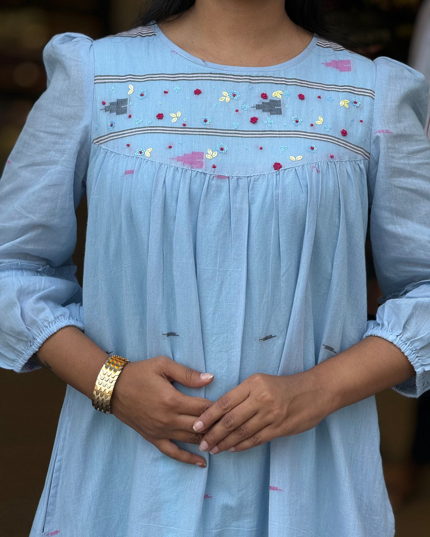 Sky One Piece Dress for Girls