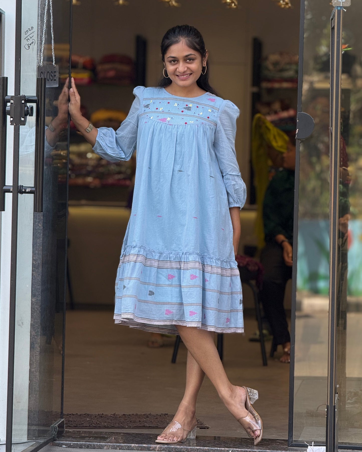 Sky One Piece Dress for Girls
