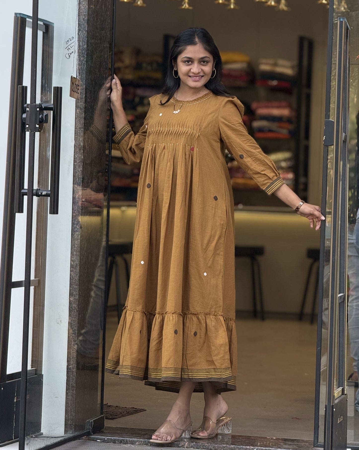 Brown One Piece Dress for Girls