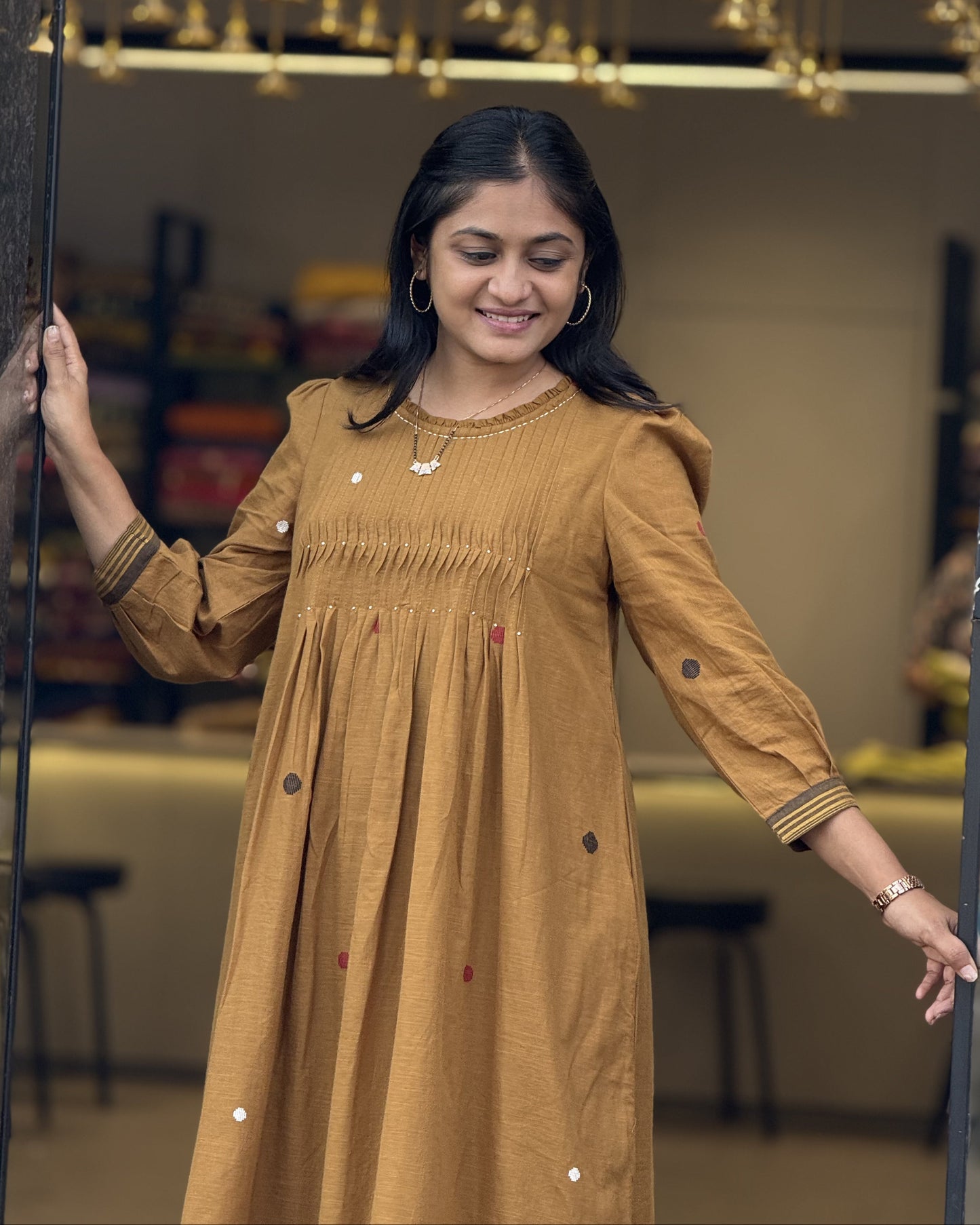 Brown One Piece Dress for Girls