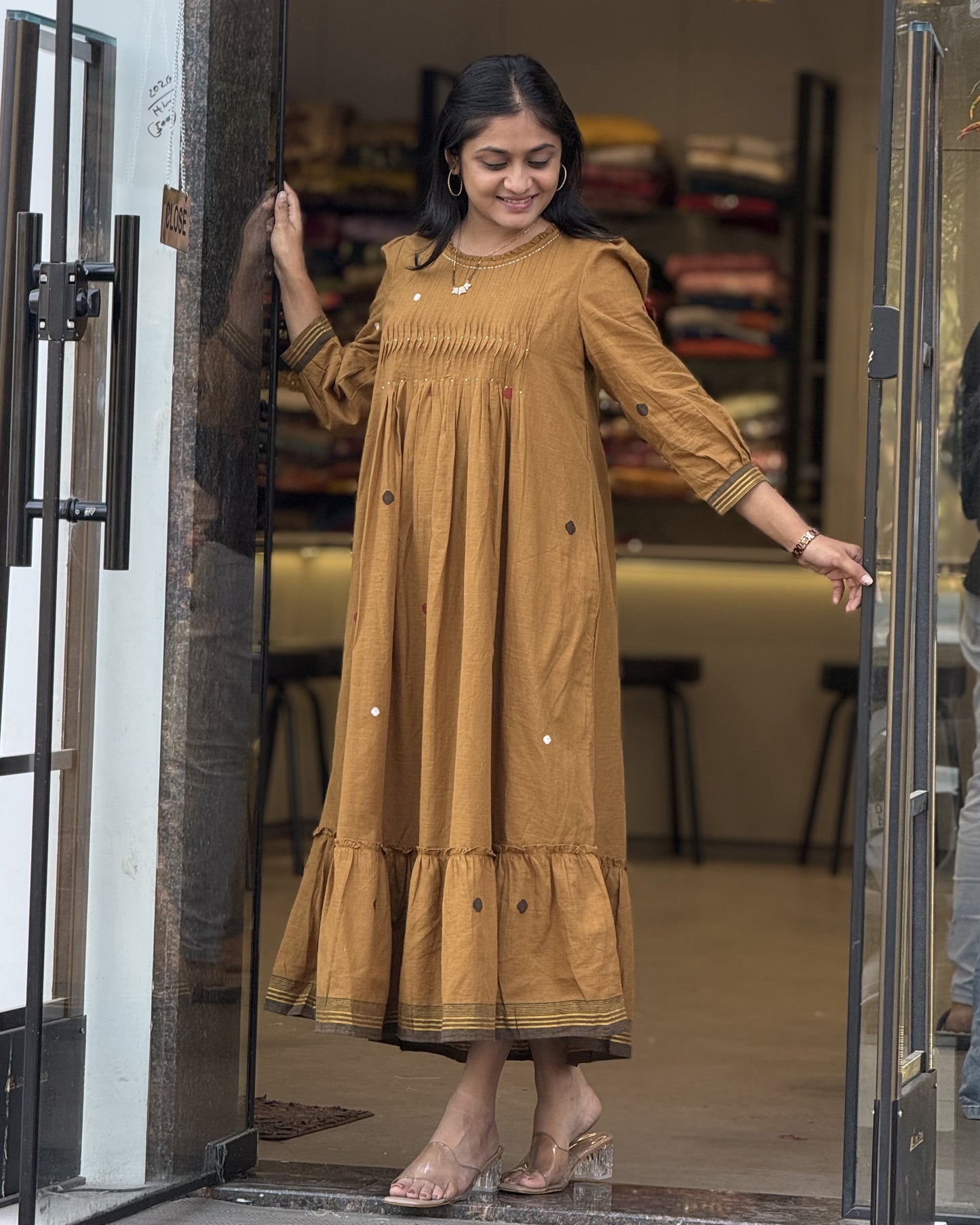 Brown One Piece Dress for Girls