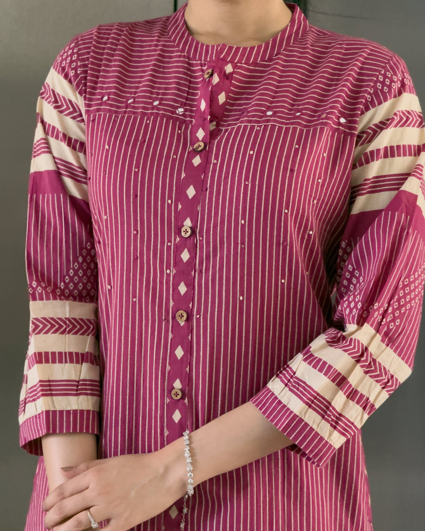 Pink Cotton Co ord Set for Girl