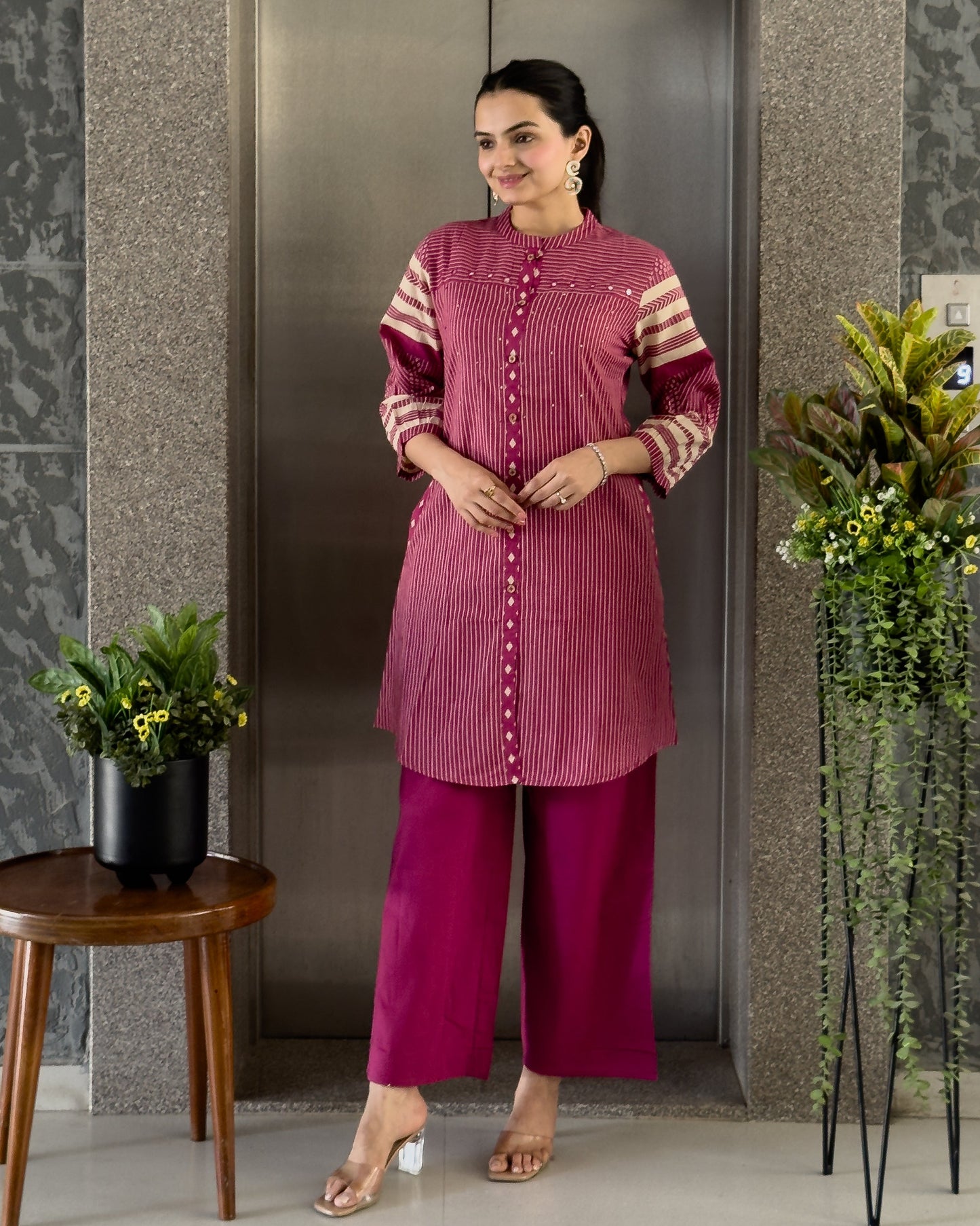 Pink Cotton Co ord Set for Girl