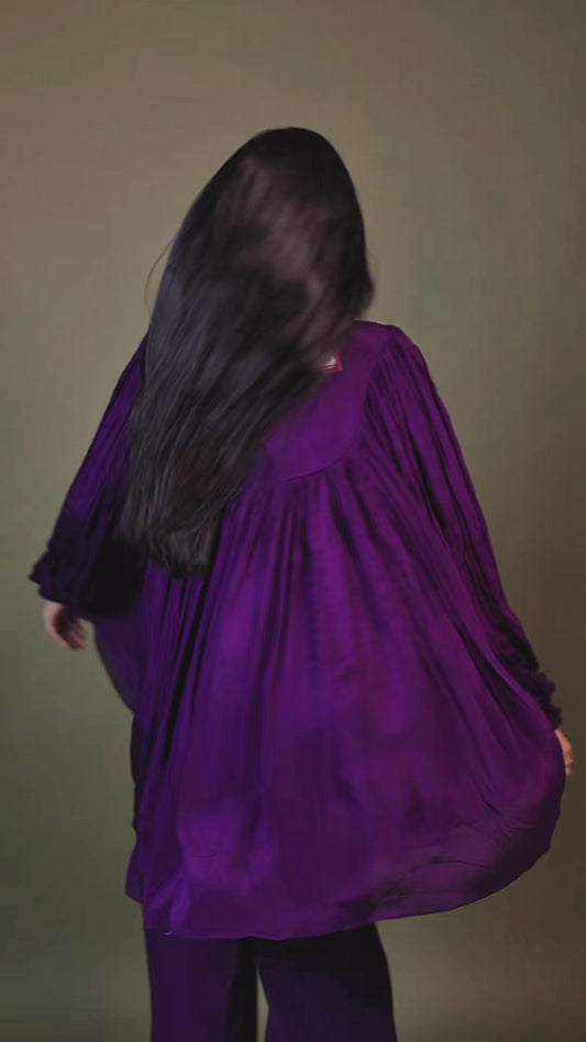 Purple Butterfly Style Indo Western for Women