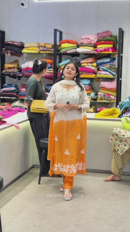 Pure Mal Chanderi Kurta Pant Set